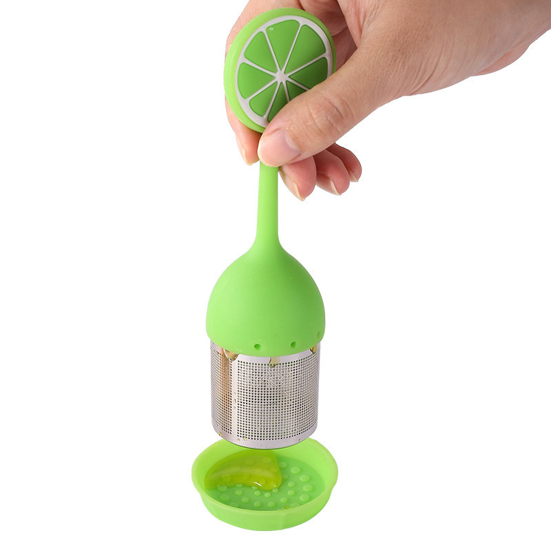 Silicone Handle Stainless Steel Tea Strainer Steeper Fine Mesh Loose Tea Infusers for Loose Tea