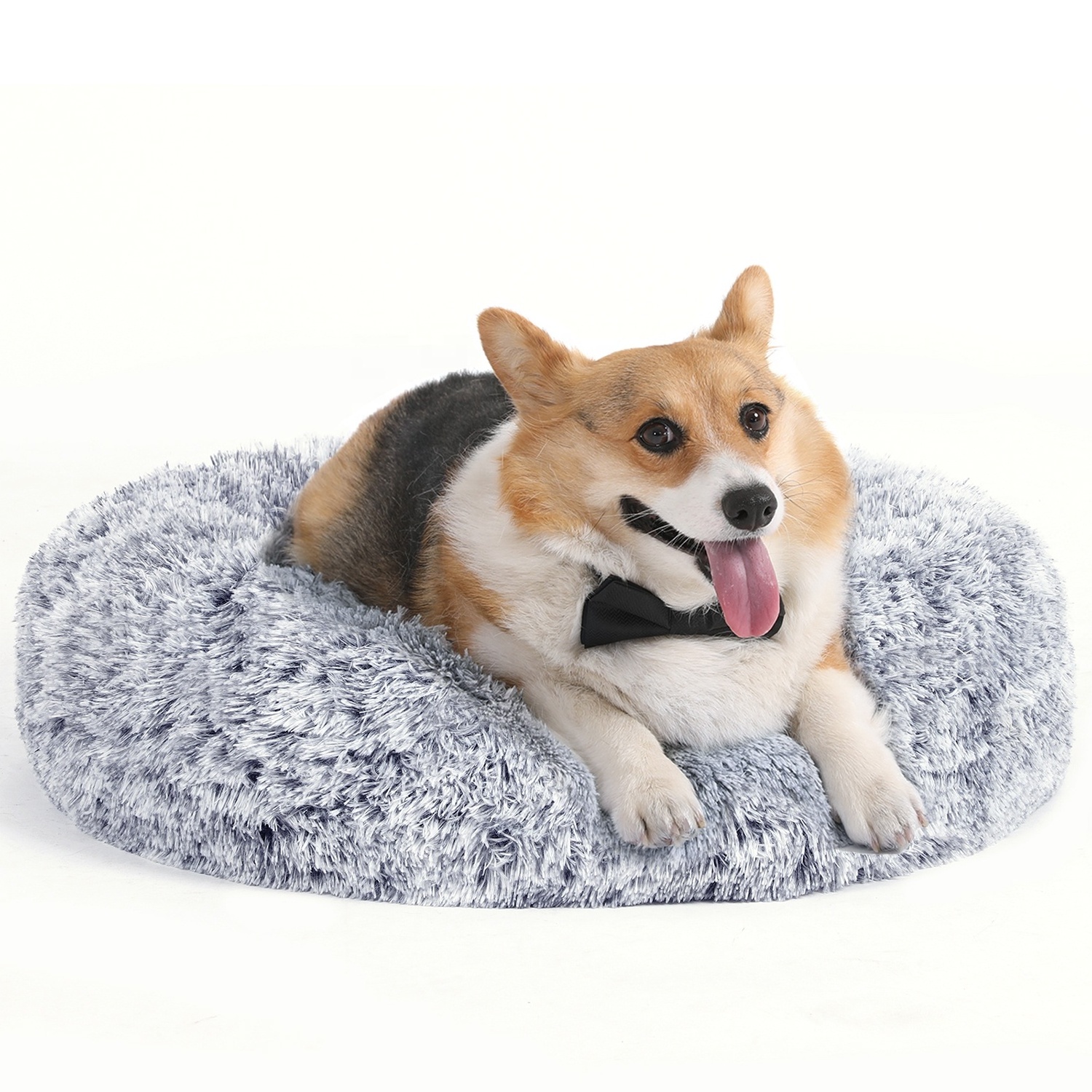 Feandrea Pet Bed Soft Washable Cushion Plush Round Eco Friendly Comfortable Donut Luxury Dog Bed