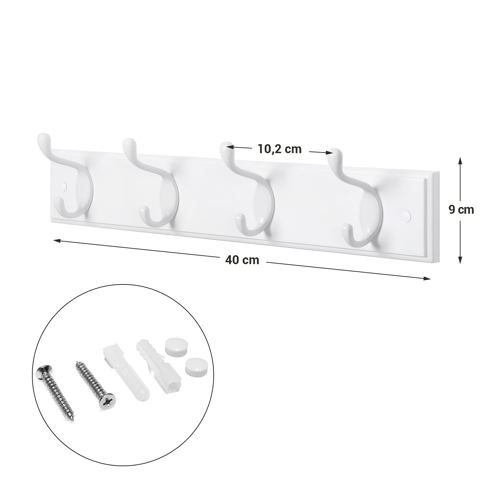 SONGMICS Decorative Hanging Hook Wall Mounted Clothes Hanger coat Hook Rail Coat Rack Stainless Steel Clothe wall hook