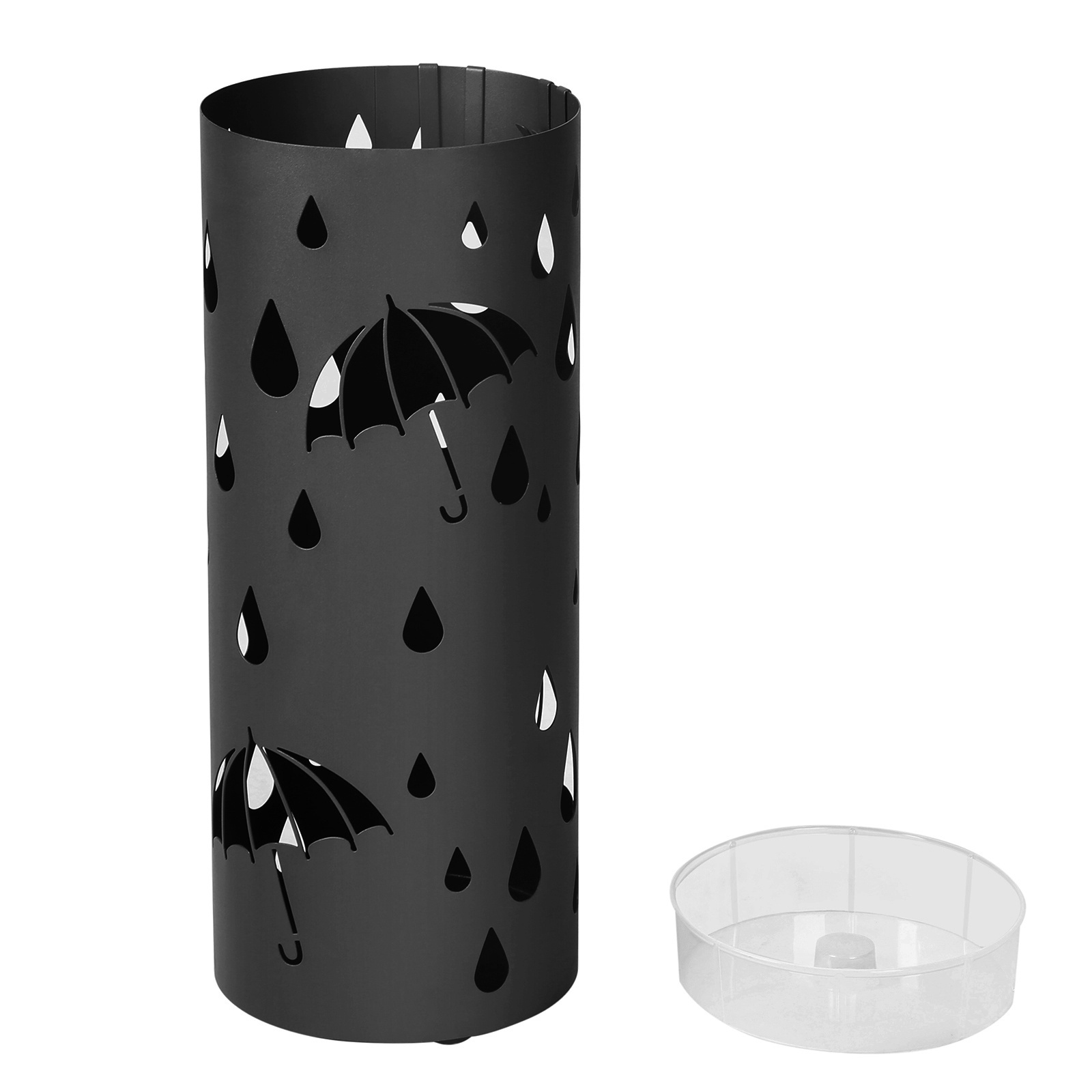 SONGMIC Creative Round Umbrella Stand Free Standing Cylindrical Storage Umbrella Rack Holder  for Office Hotel Plaza Entryway