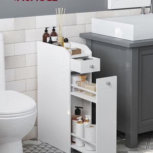 VASAGLE  Toilet Paper Storage Cabinet with Slide Out Drawers Small Bathroom Storage Corner Floor Cabinet