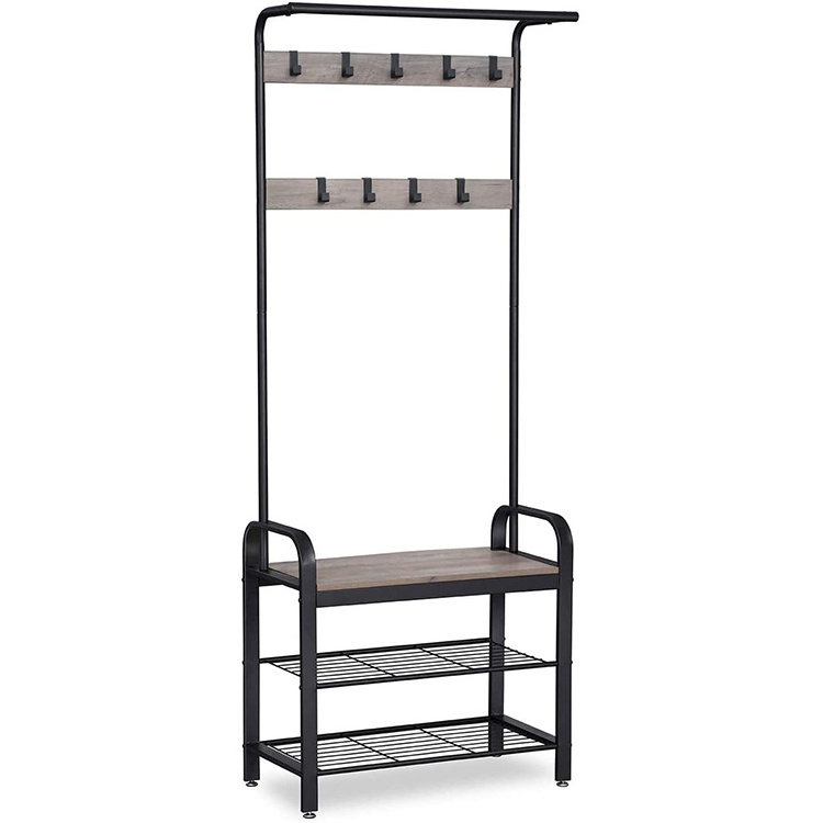 Best Industrial Furniture Manufacturers Metal Wooden Hall Tree Bedroom Coat Rack Entryway Coat Rack With Storage Bench