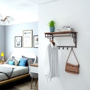 Furniture Wholesale Companies Rustic Wall Mounted Coat Rack With Shelf