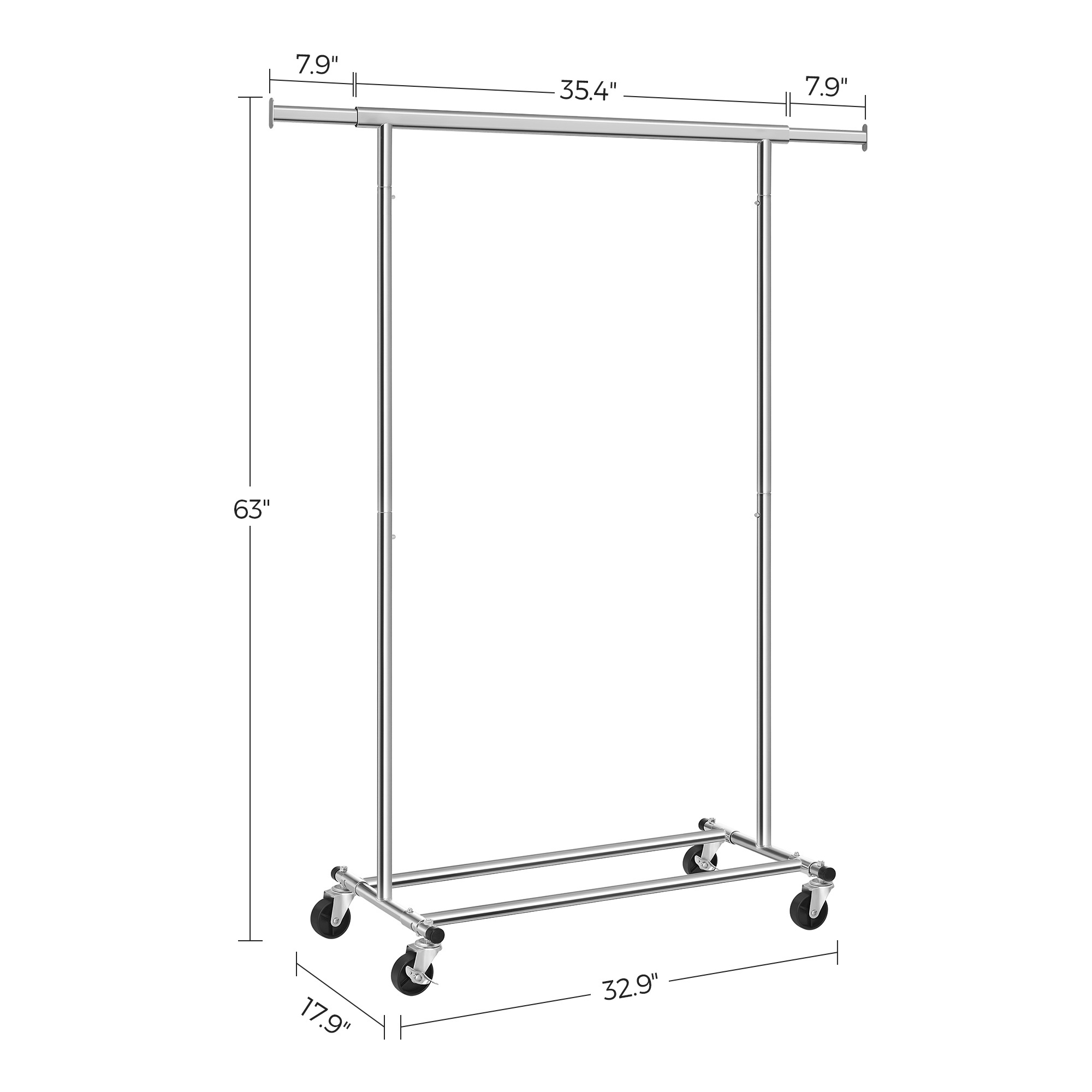 HSR13S metal frame coat clothes hanging rack 2 tier metal shelvers clothing garment rack