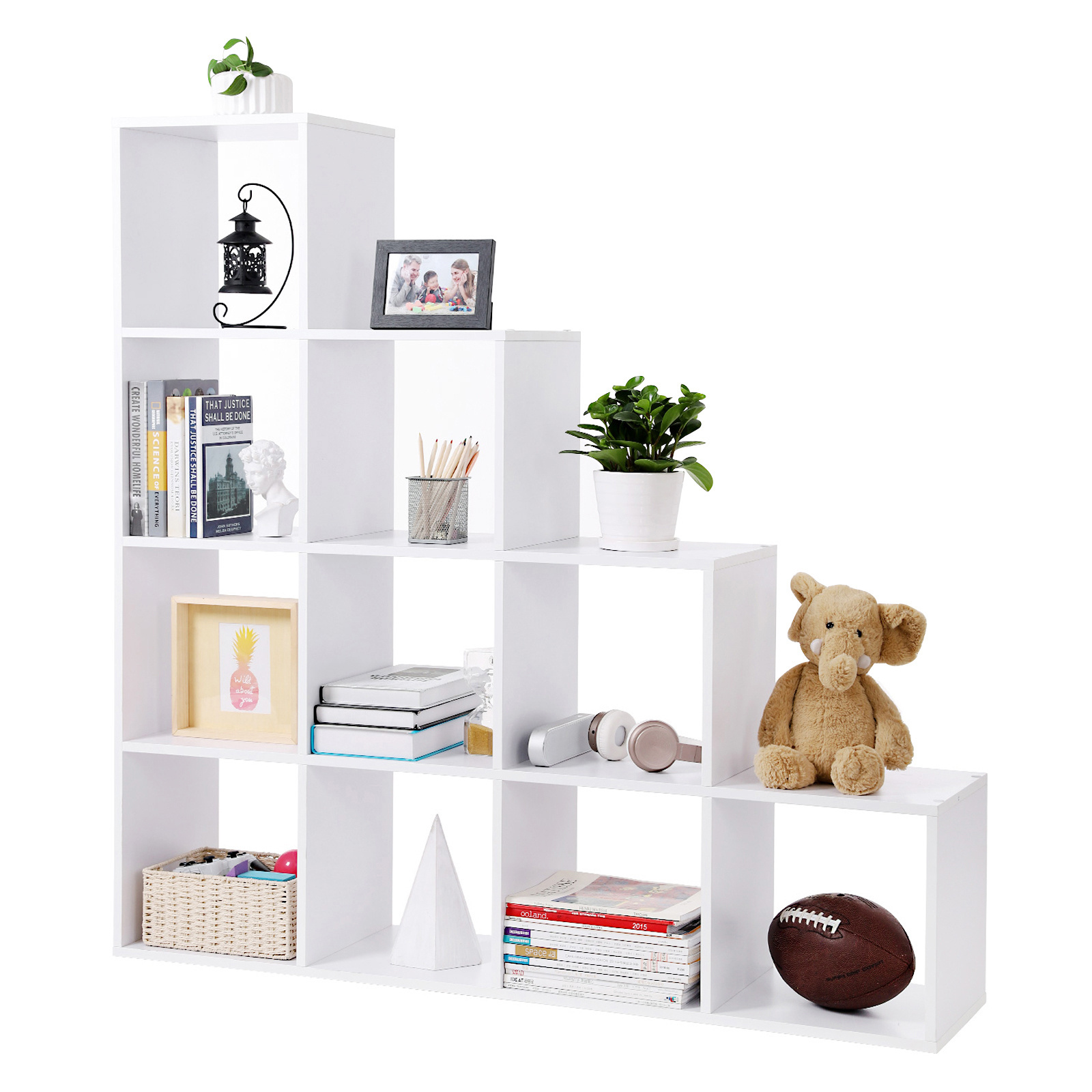 VASAGLE Modern Wood tube kids book cases book shelf for kids room bookshelf wood bookcase