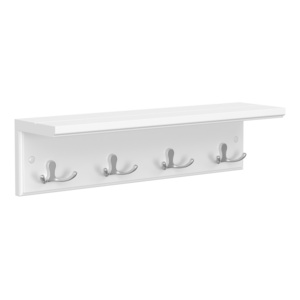 SONGMICS modern wall mounted Coat Rack with 4 Metal Dual Hooks for Coats