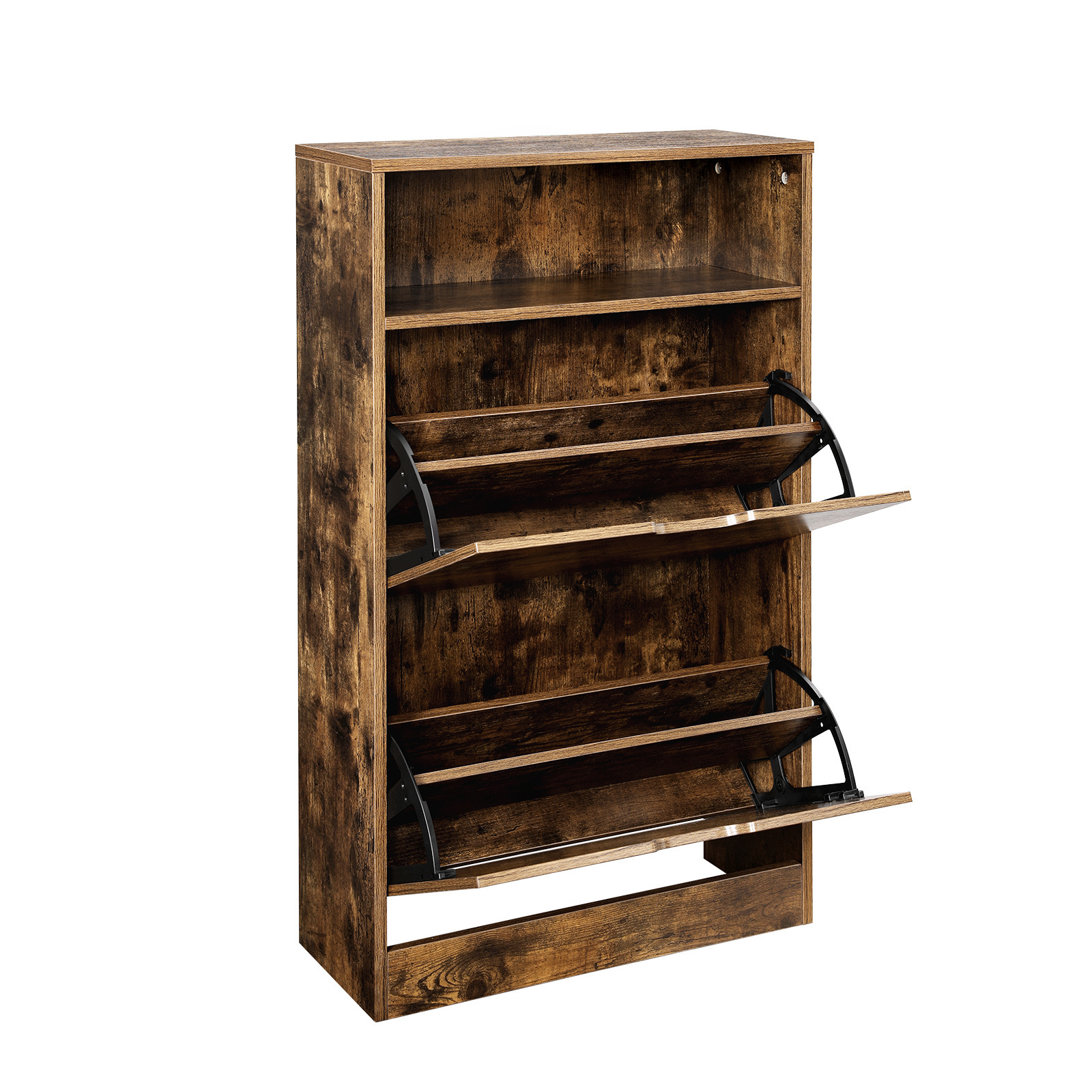 VASAGLE Industrial Home Entrance Large Capacity wood shoe rack cabinet storage 2 doors shoe racks