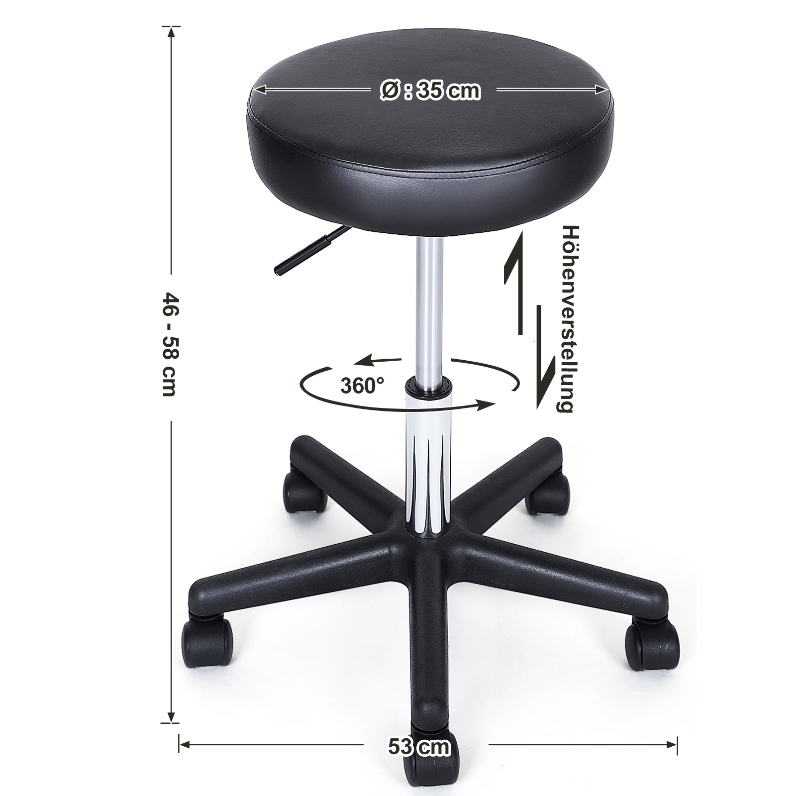 SONGMICS Adjustable Faux Leather Seat work bench Swivel modern  Wheeled Swivel Stool bar stools