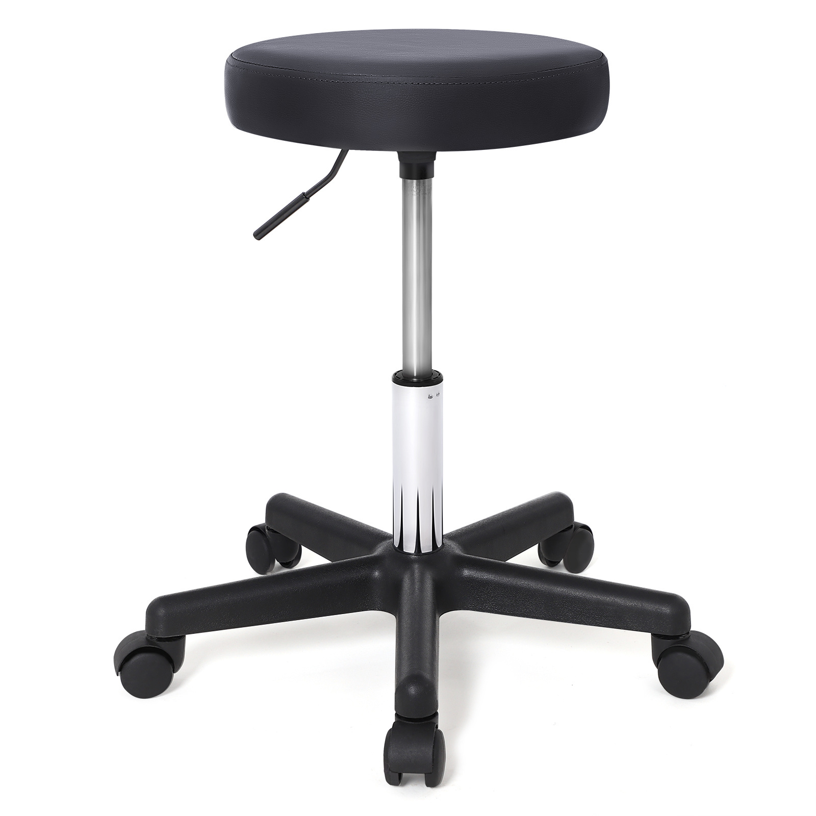 SONGMICS Adjustable Faux Leather Seat work bench Swivel modern  Wheeled Swivel Stool bar stools