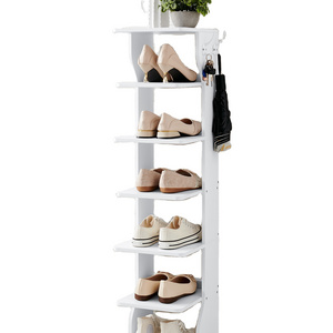 VASAGLE 7 Layer Hook Narrow Shoe Rack Storage Rack Modern Household Portable Shoe Storage Cabinet