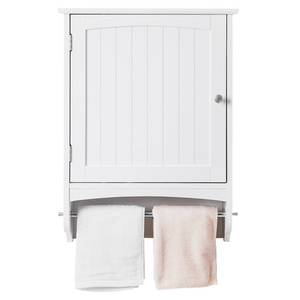 VASAGLE High Quality Modern Bathroom Wall Cabinet White Towel Rack Hanging Cabinet