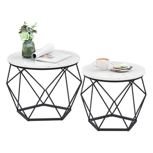 VASAGLE Hot Selling Nordic nesting side table Modern Style Round Coffee Tables Set of 2