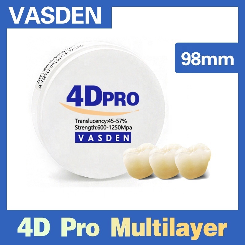 4D Pro multilayer zirconia disc dental zirconia blank cadcam milling block