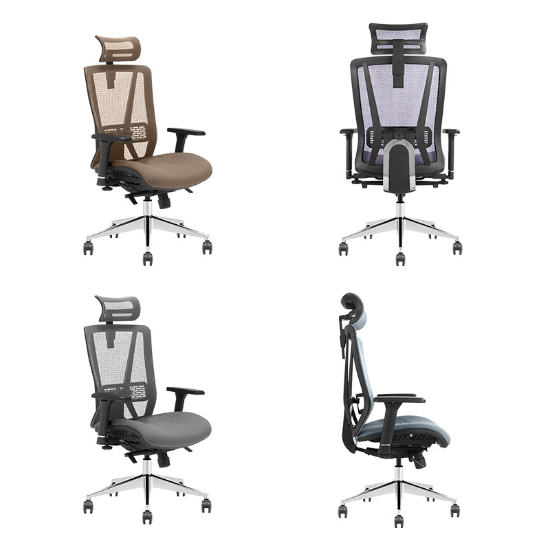 Custom Adjustable Work Mesh Swivel Executive Foam Task Ergonomic Office Chairs Free Shipping Comfortable Fabric Aluminum 5 Years