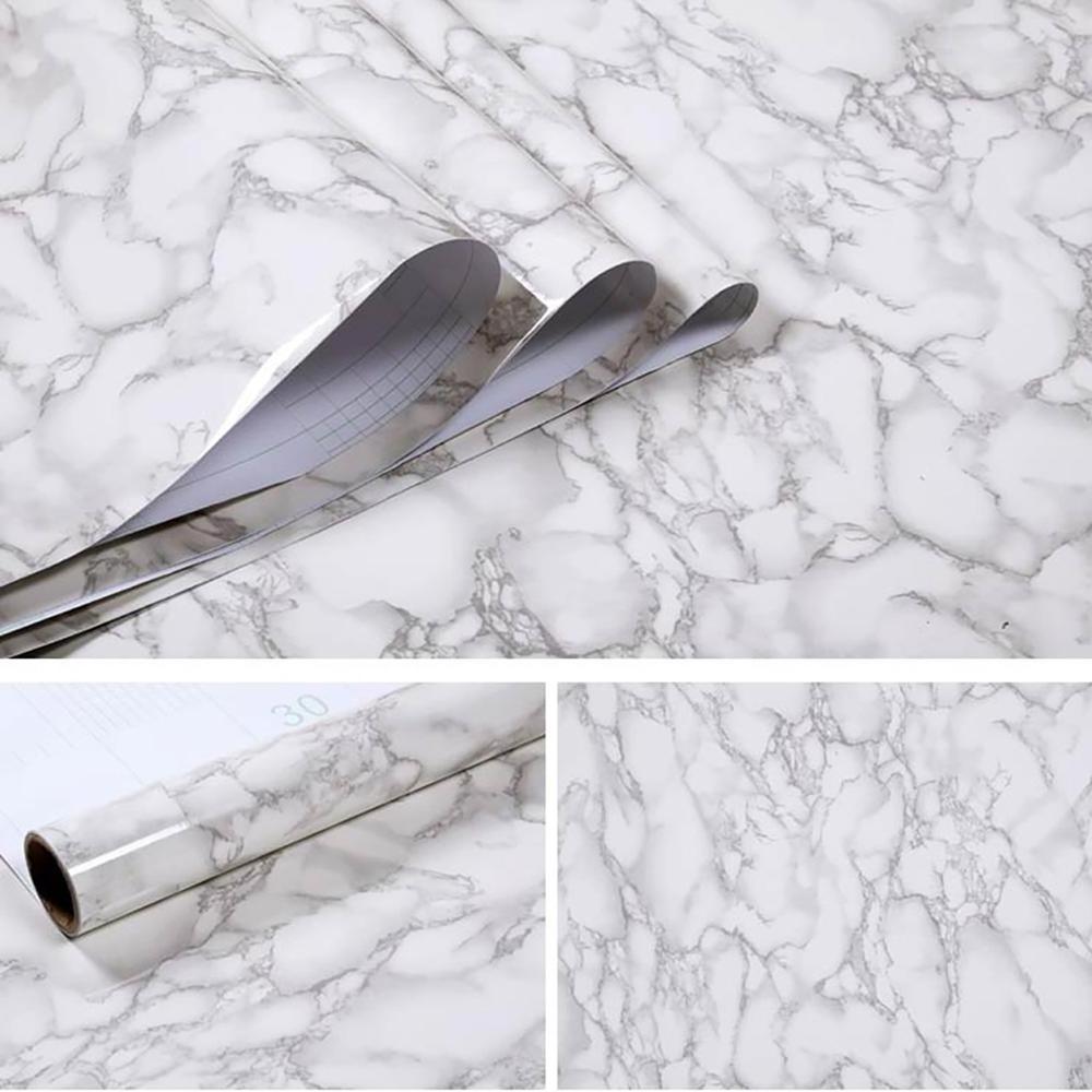 NEW DIY Kitchen Worktop Black Marble Vinyl Cover Self Adhesive Sticky Back Wrap