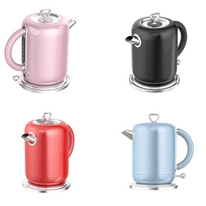 Vasion OEM Retro Electric Kettle,Pink Electric Tea Kettle,Stainless Steel Electric Water Kettle