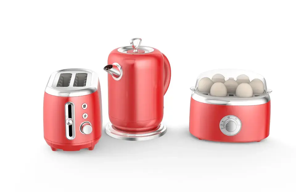 Smart Kitchen Appliance Electric Cooker Retro Set Household small breakfast applianceselectric kettle and toaster sets