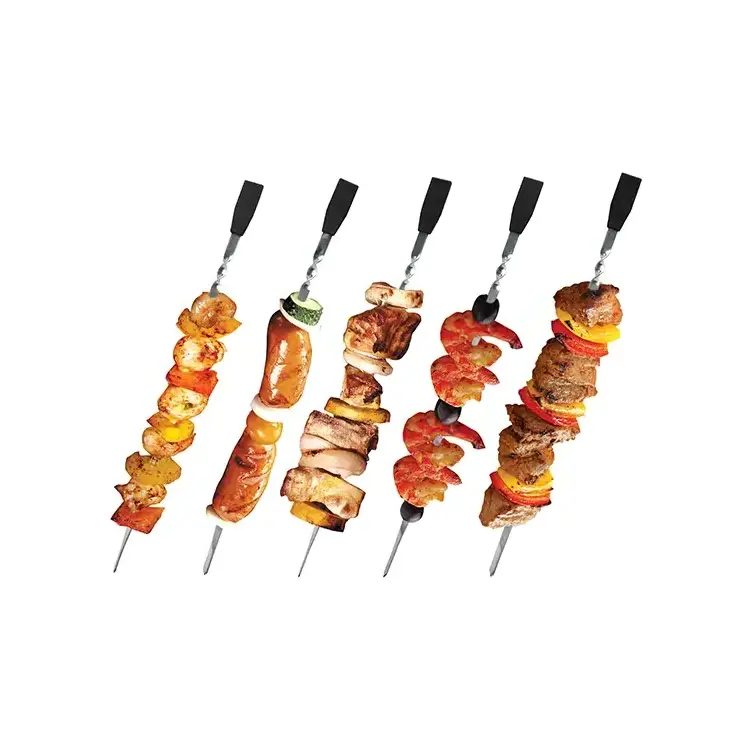 Popular 360 Degree 6 Skewers Aluminium Automatic Rotisserie Vertical Electric BBQ Grill