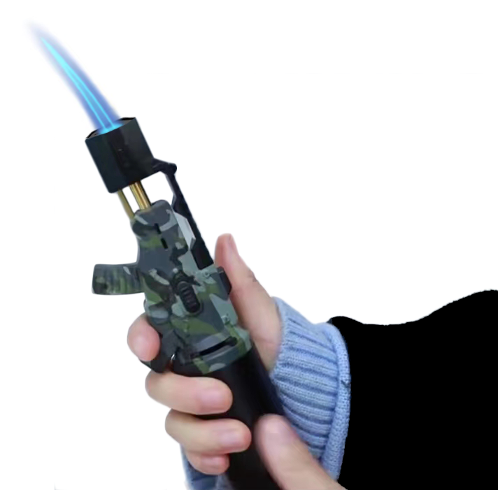 Cool  Gun Shape 360 Degree igniter Torch  barbecue high temperature butane  Jet Lighter Blue Flame