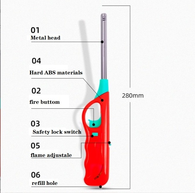 Cheap Extension 280mm Long  Candle BBQ  Kitchen  Gun  Utility  Gas Stove  lighter