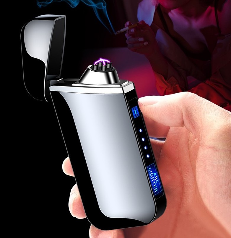 New Plasma Double Arc lighter  electronic charging lighter With Touch sensor switch