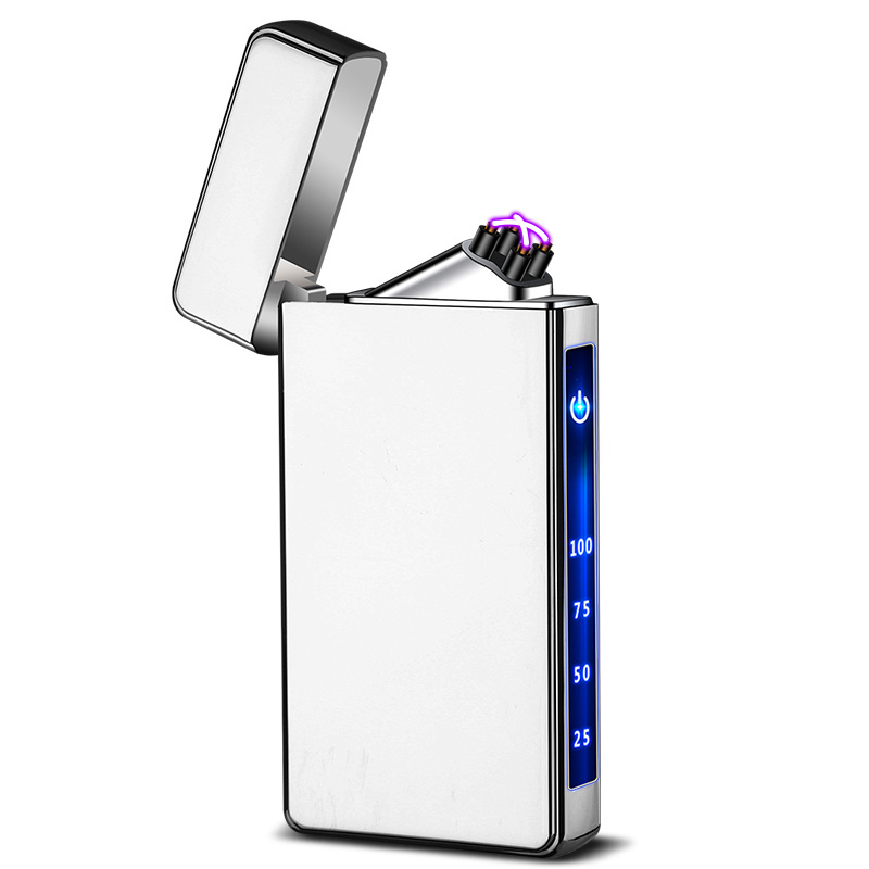 New Lighter Immediately On Fire Electronic Dual Arc Lighter For Smoking With Battery Quantity Indication