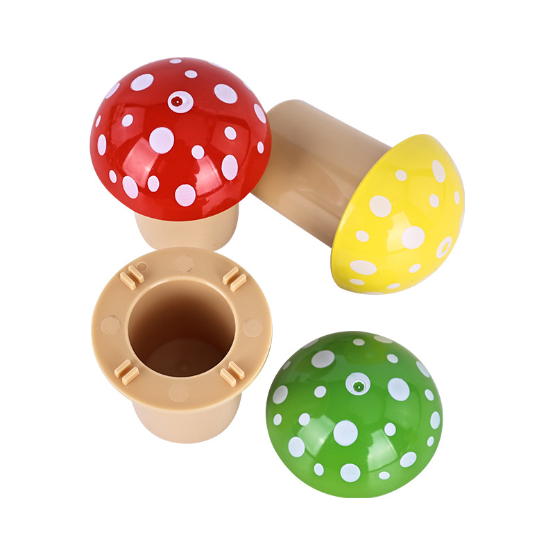 Factory Supply  Mushroom Spice Herb Plastic  Grinder with Container Stash Jar