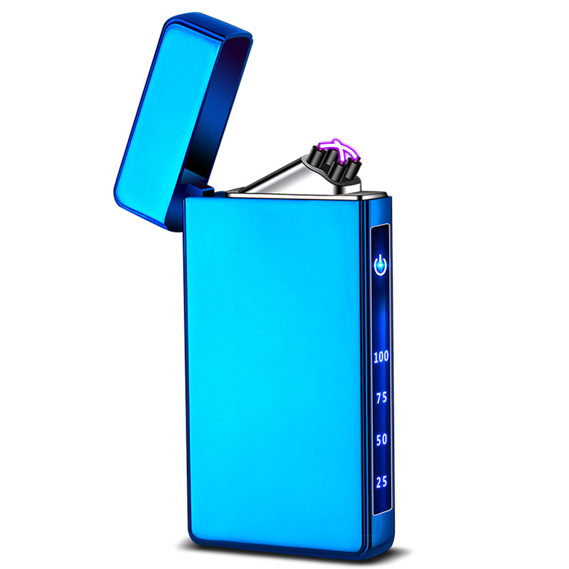 New Lighter Immediately On Fire Electronic Dual Arc Lighter For Smoking With Battery Quantity Indication