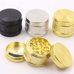 Pepper grinders herb metal grinder 42mm 4 layer zinc grinder  smoking accessories