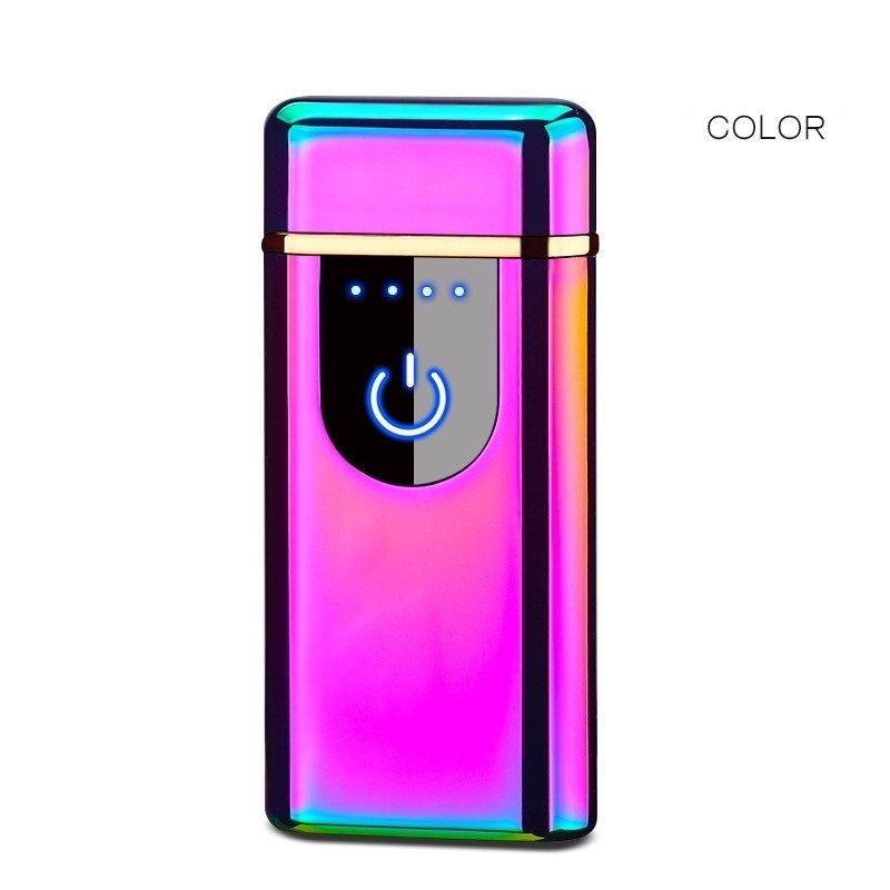 New Hot Double Flameless, Arc Finger print electronic lighter  Free Engraving