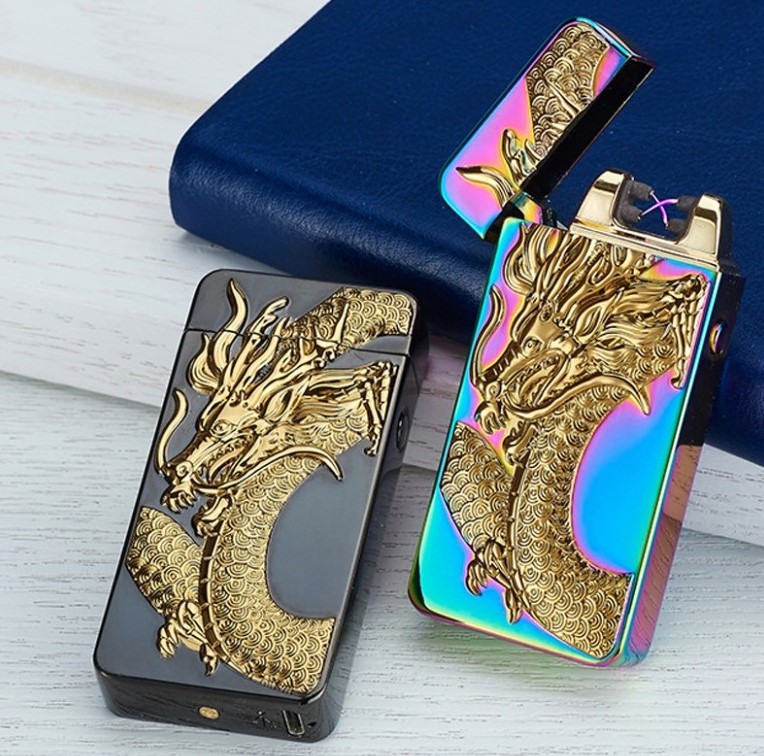 Stylish Emboss Technology  lighter cigarette electronic cigarette lighter usb rechargeable