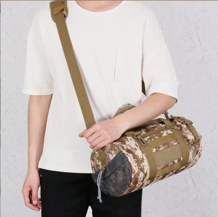 Camouflage oxford sports shoulder bag water resistant large gym fitness bag man stylish travel duffel bag hot sale