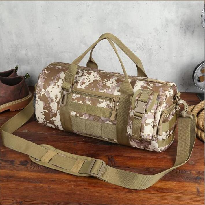 Camouflage oxford sports shoulder bag water resistant large gym fitness bag man stylish travel duffel bag hot sale