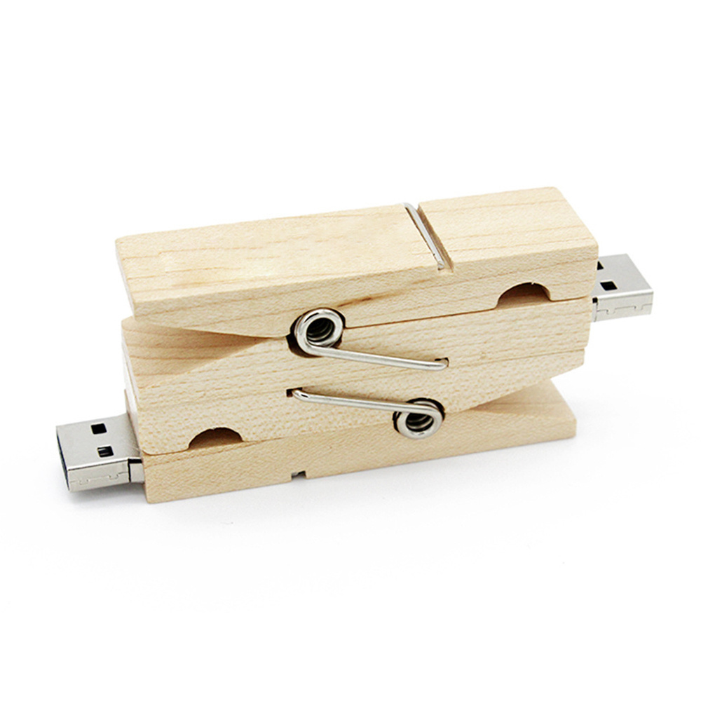 gift wood clip usb stick USB 2.0 3.0 1GB 2GB 6GB 8GB 16GB 64GB 128GB 256GB usb flash drives