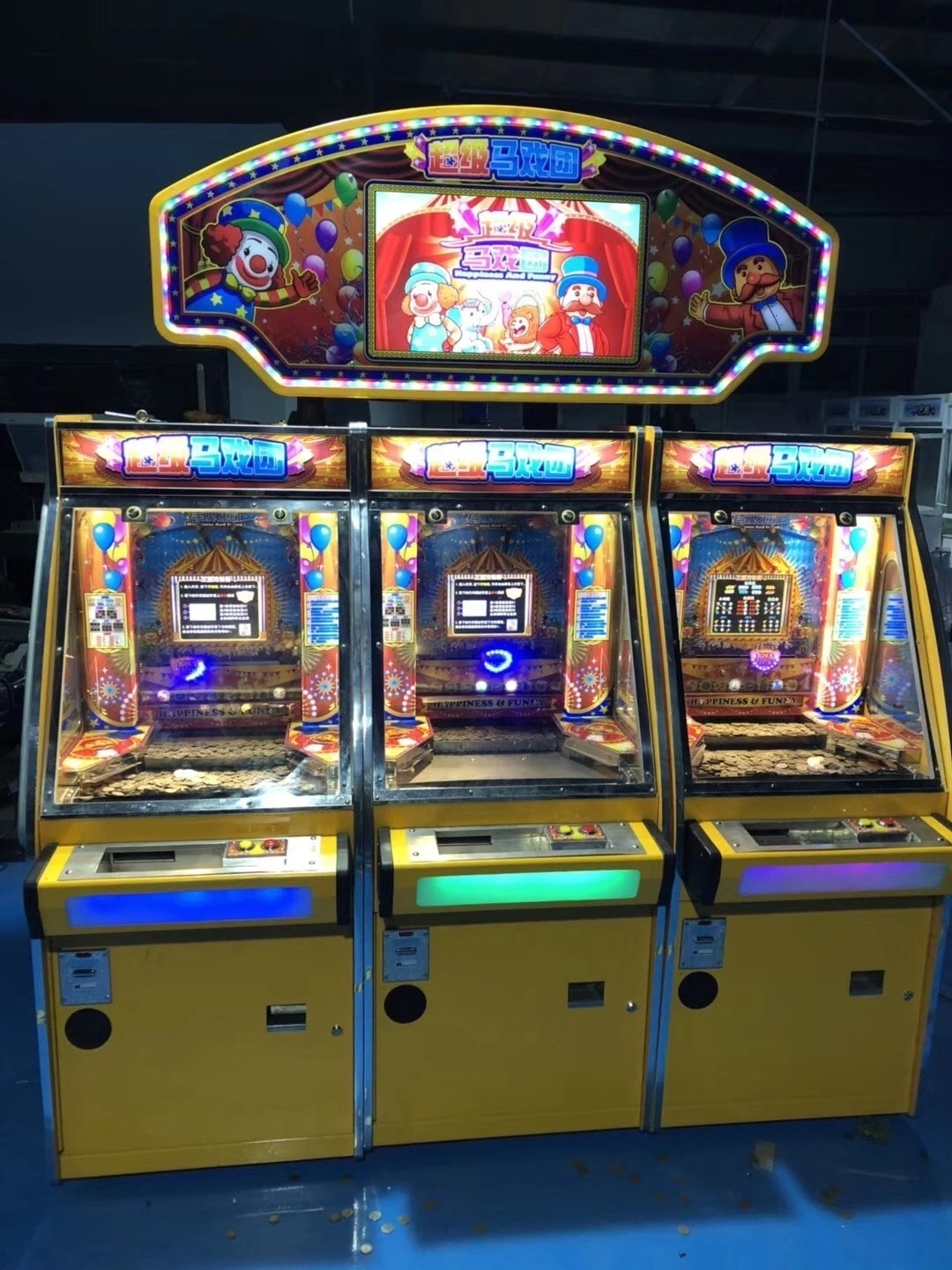 Crazy Circus Amusement Arcade Ticket Lottery Redemption Coin Pusher Game Machine