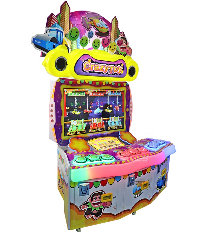 Crazy Toy 3 Players Coin Operated Ticket Lottery Game Machine  Arcade Video Game Machine