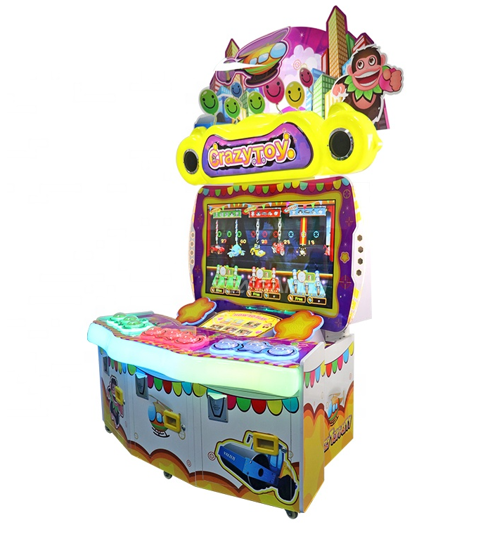 Crazy Toy 3 Players Coin Operated Ticket Lottery Game Machine  Arcade Video Game Machine