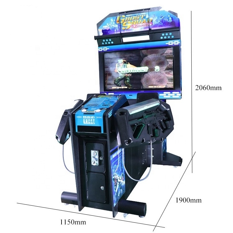 Custom design arcade game amusement park ghost team gun shooting game machine coin machine