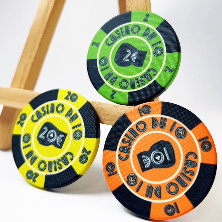 2023 OEM Bulk Personalize Logo Wholesale NO Minimum Ceramic ABS Clay Poker Game Chips with Printing Sticker