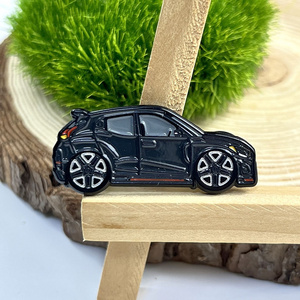 VastGifts Manufacturer Custom Wholesale Metal Dyed Black Plating Mini Car Soft Enamel Lapel Pin Badge