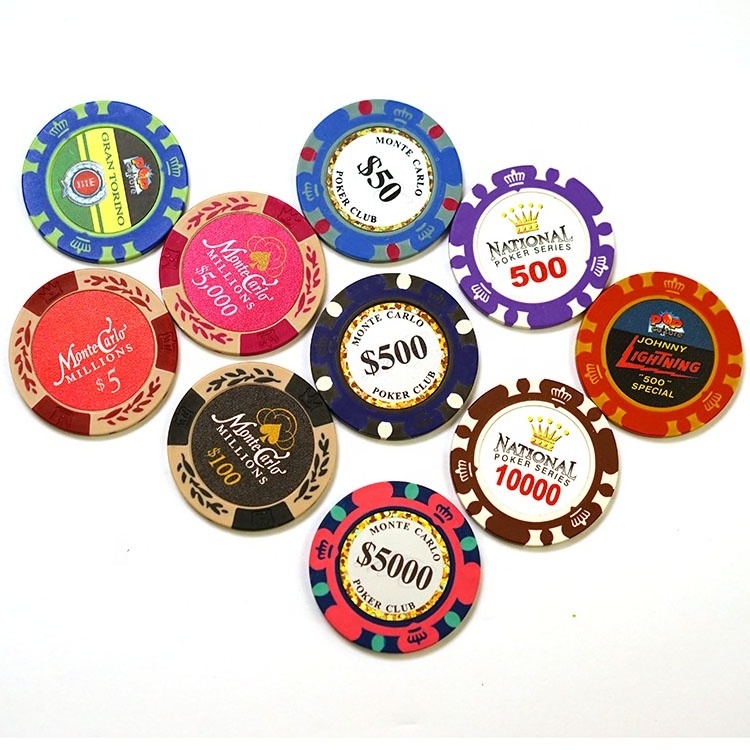 VastGifts Manufacturer High Quality Whole Sale Custom Print Logo Clay Poker Chips Jetton Colorful Sticker