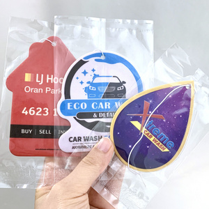 Wholesale Promotional Lemon Ocean Various Fruity Fragranant Scents Custom Shaped Hanging Paper Car Air Freshener