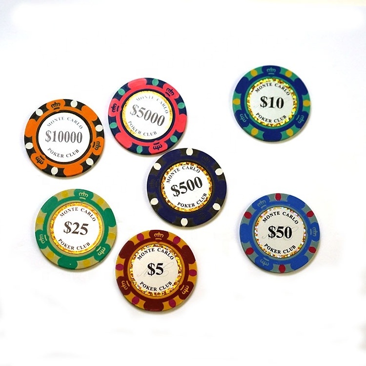 VastGifts Manufacturer High Quality Whole Sale Custom Print Logo Clay Poker Chips Jetton Colorful Sticker