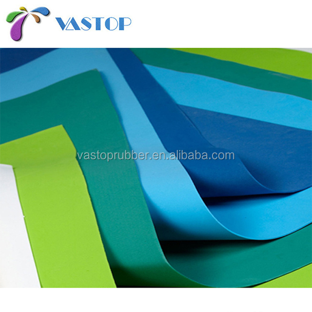 High quality factory price neoprene rubber fabric roll colored rubber sheets