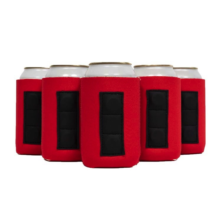 Custom DIY promotional 330ml neoprene can magnet stubby cooler beer coozies collapsible magnetic can cooler