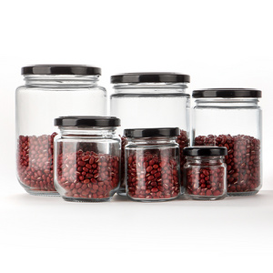 100ml 150ml 200ml Small Round Glass Jam Jars Glass with Lid Storage Jar for Food