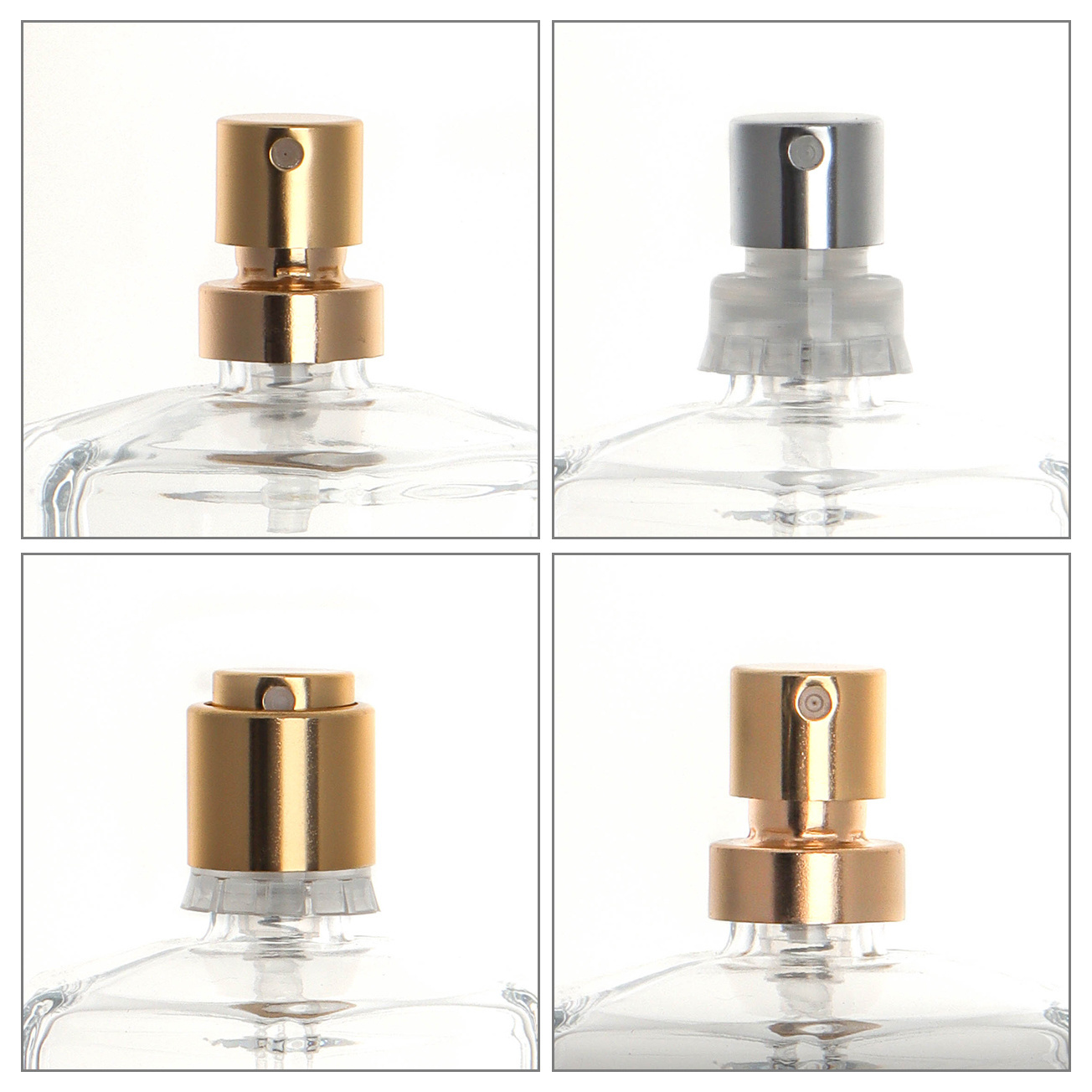 Luxury design spiral neck glass spray perfume bottle empty 30ml square clear glass perfume bottle with cap