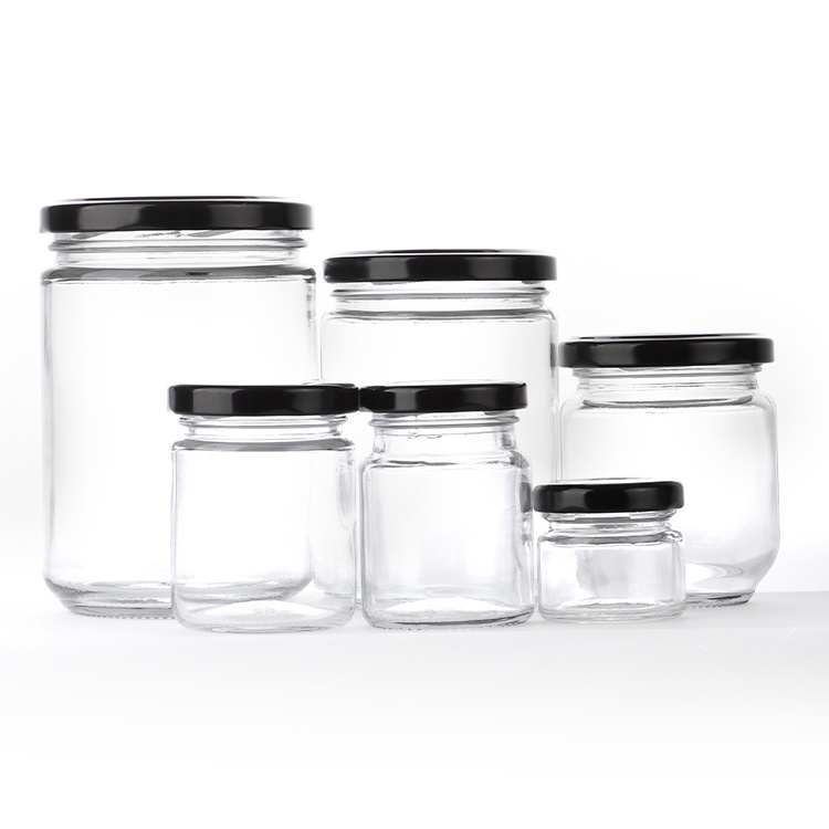 100ml 150ml 200ml Small Round Glass Jam Jars Glass with Lid Storage Jar for Food