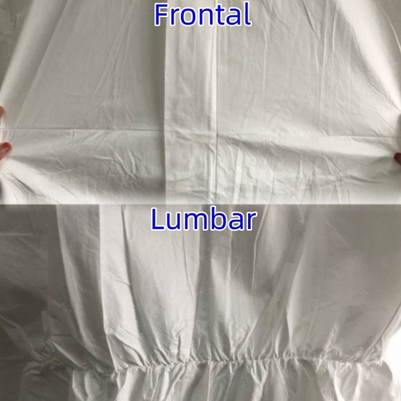 EN1073 White Strong Fluid Resistant Breathable Anti-Static Disposable Micro Film Suit