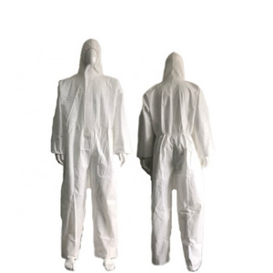 EN1073 White Strong Fluid Resistant Breathable Anti-Static Disposable Micro Film Suit